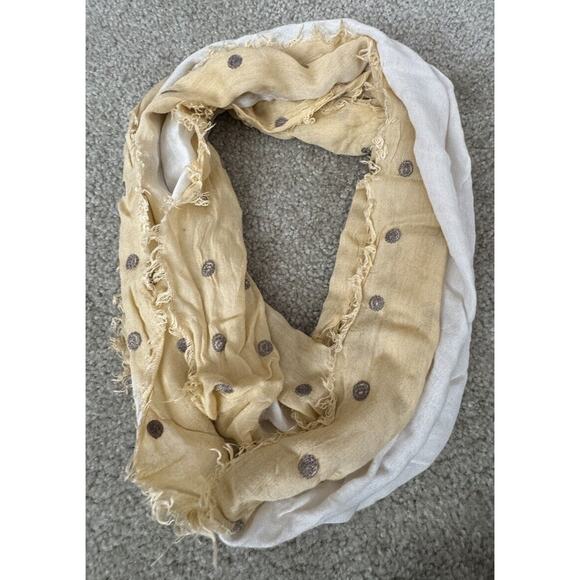 Collection Eighteen Infinity Brown Solid & Polka Dot Infinity Cowl Scarf - Picture 1 of 6